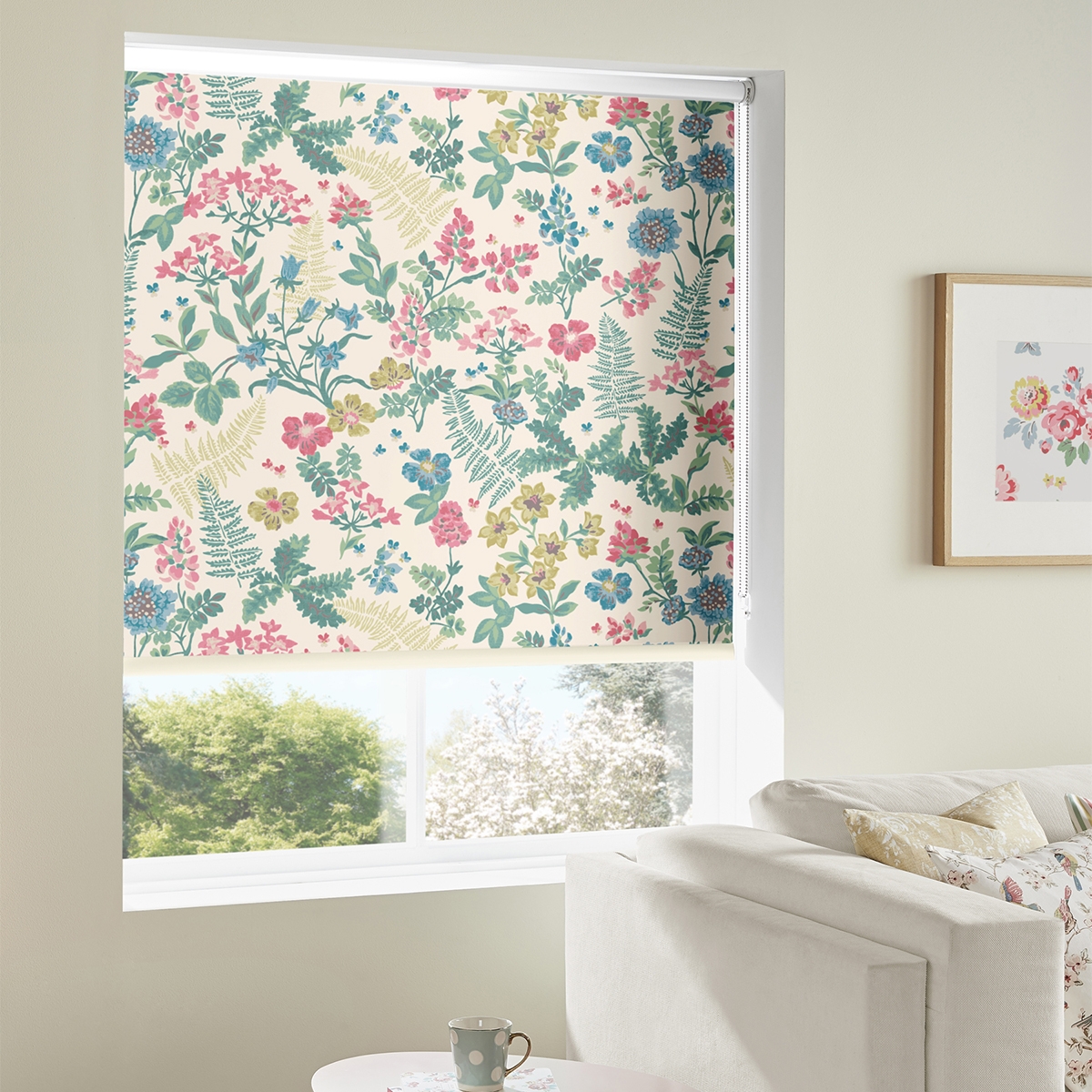 Product photograph of Cath Kidston Twilight Garden Multi Roller Blind from Choice Furniture Superstore.